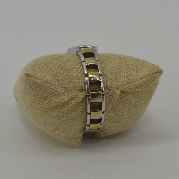 Fossil Two Tone Wristwatch Gold Silver Bracelet Watch Womens - Picture 8 of 12